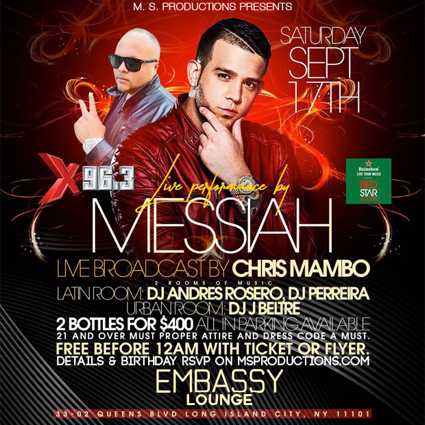 Embassy Lounge live performance by Messiah